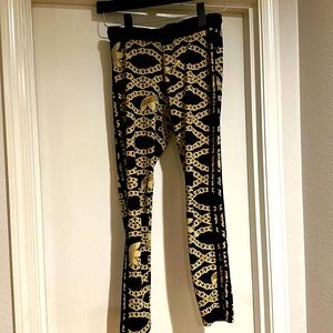 adidas originals trefoil cotton chain-link leggings